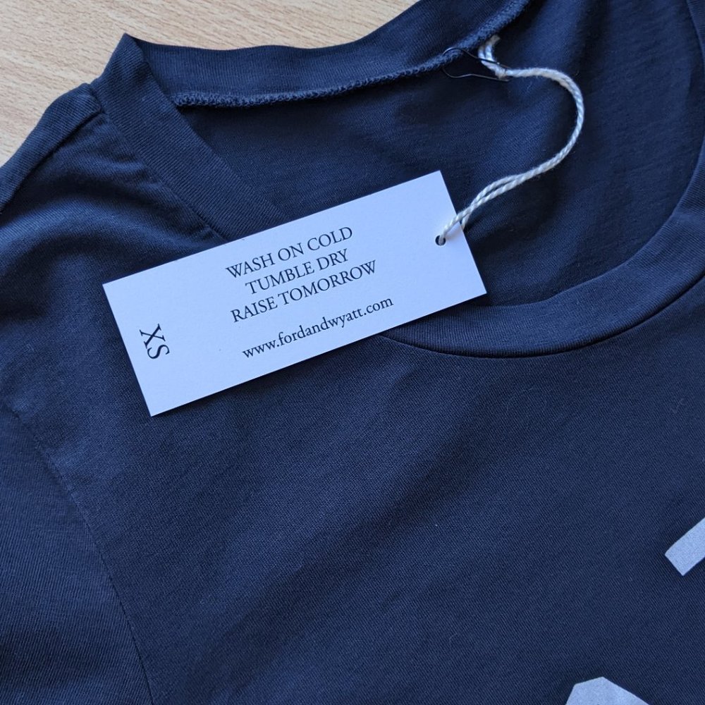 BRAND NEW WITH TAGS! Ford & Wyatt Women's MOTHER Tee - XS /S Black + White - Picture 5 of 5